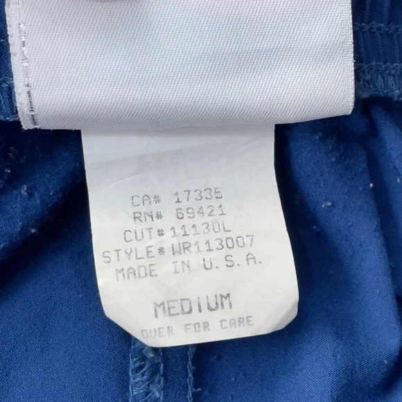 Vintage Reebok Athletic Shorts Made in USA Pull On Drawstring Solid Blue | Sz M - Picture 4 of 9